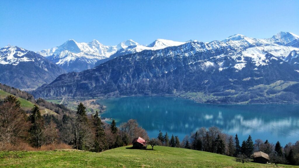 Ausblick auf Eiger, Mönch und Jungfrau