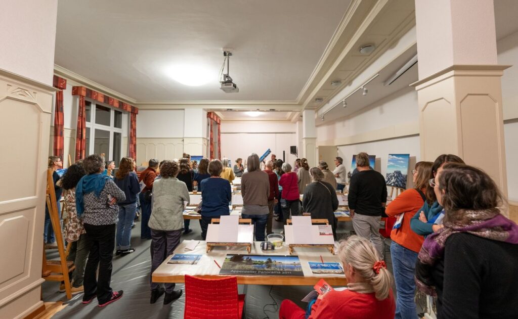 Instruktionen zum Berge malen