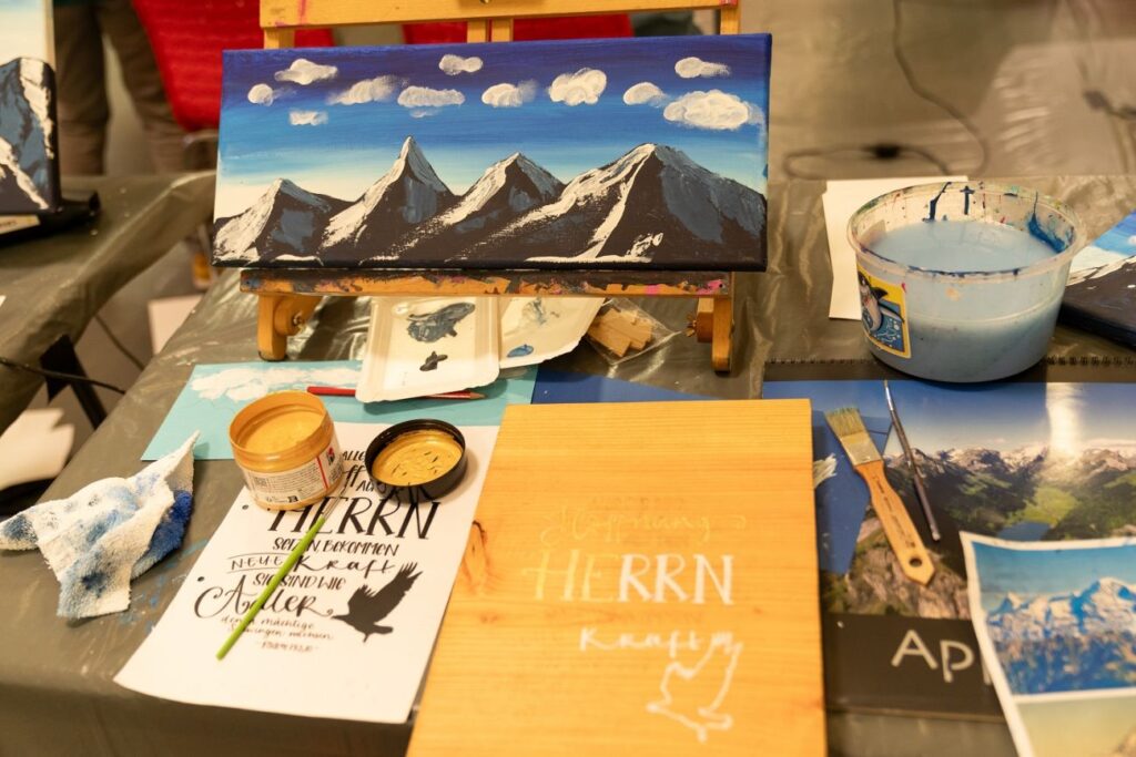 Der Text steht - jetzt wird gemalt